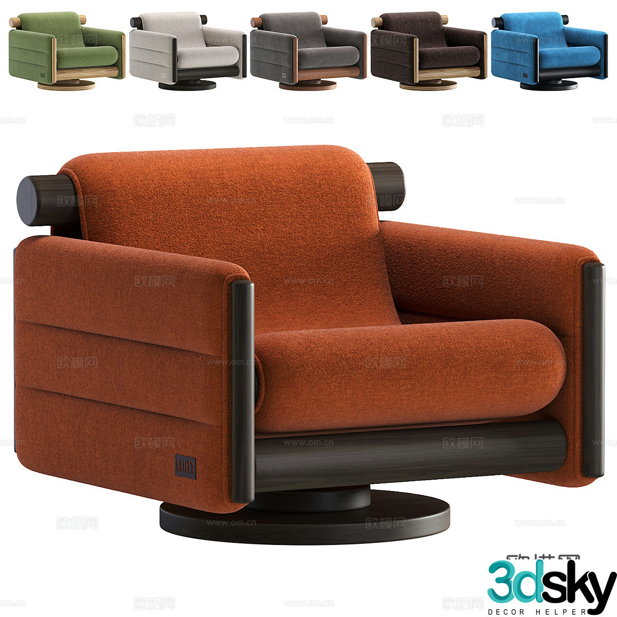 New Chinese style leisure chair 3d model
