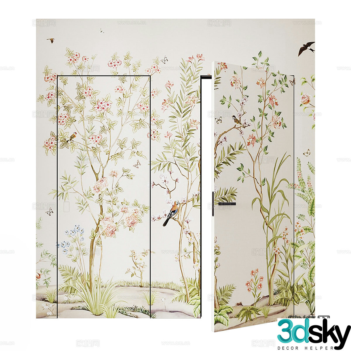 Modern Invisible Door 3D Model