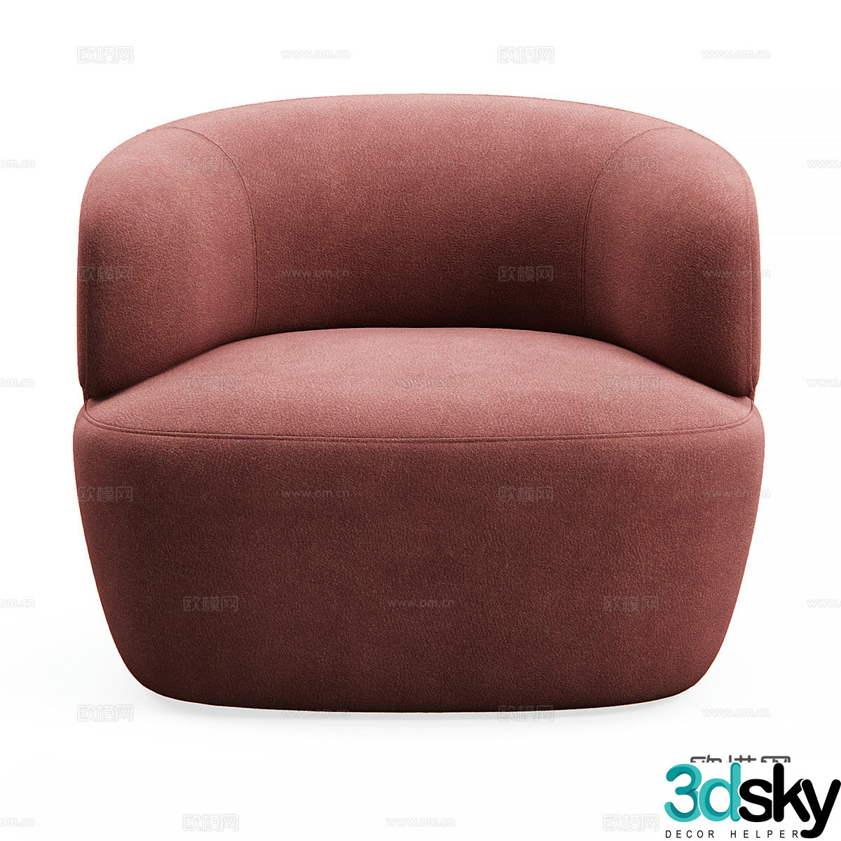 Modern fabric casual sofa 3d model