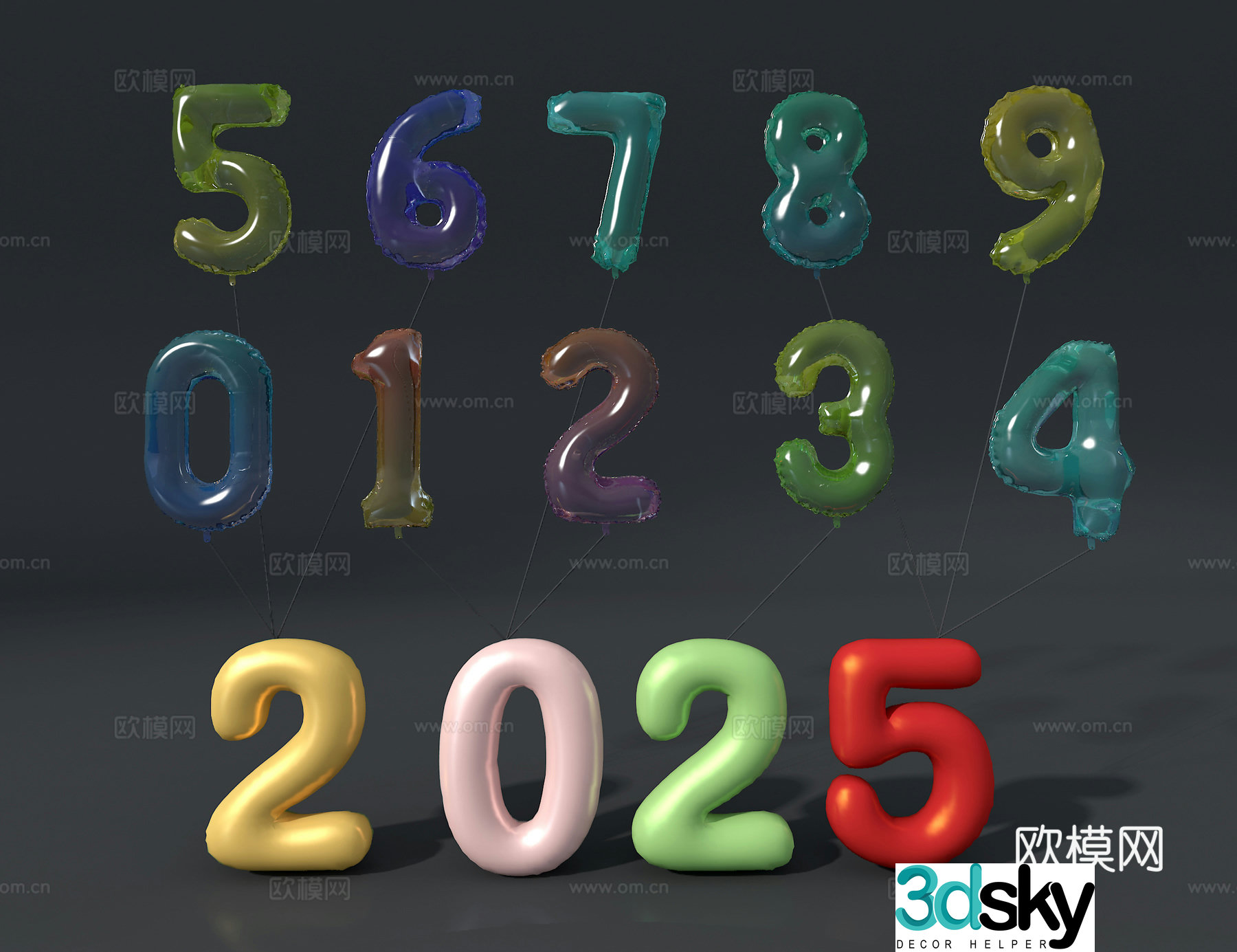 Digital balloon 3d model