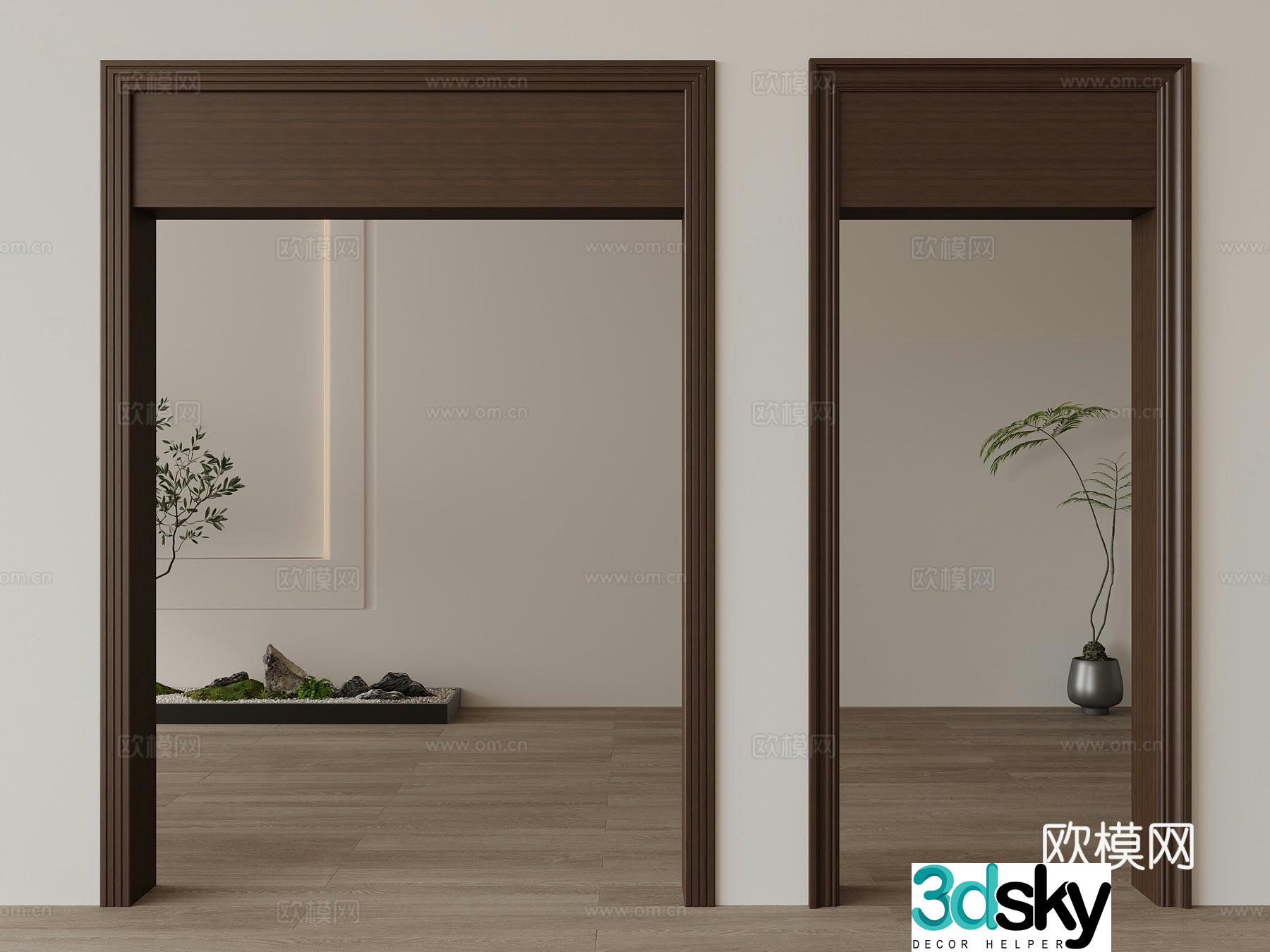 Modern door frame 3d model