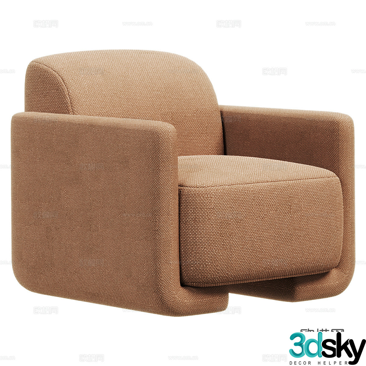 New Chinese single casual sofa 3D model