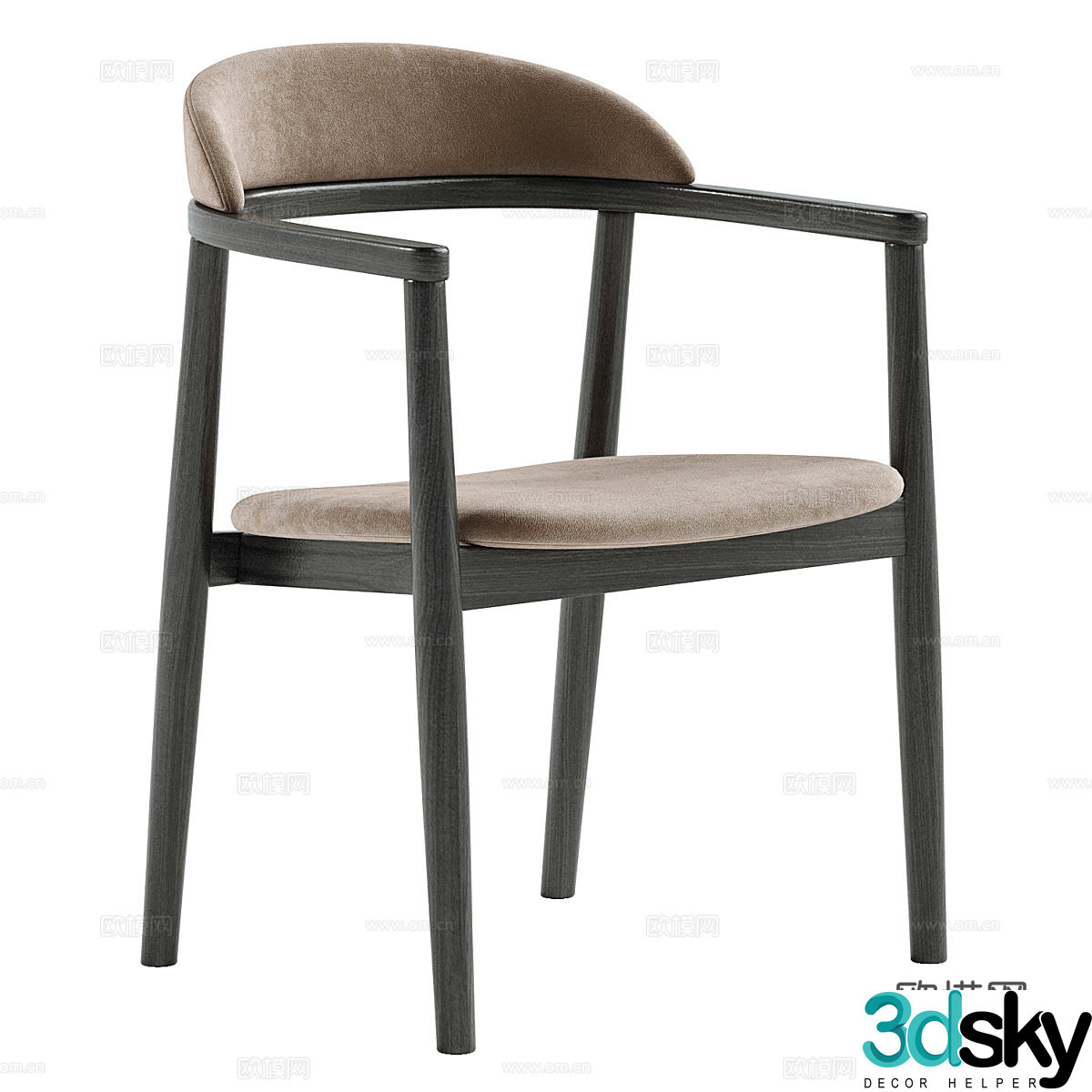 New Chinese style leisure chair 3d model