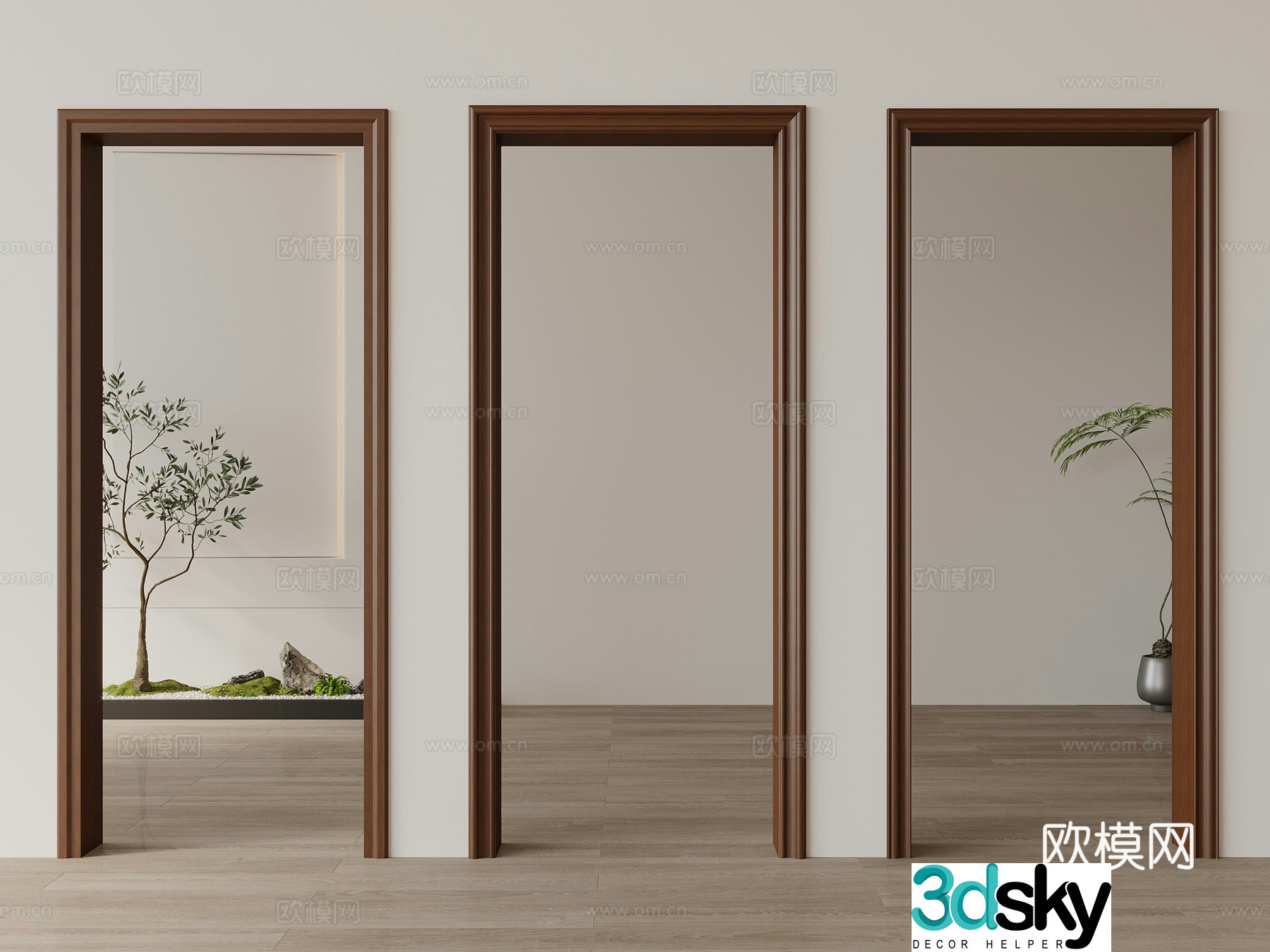 Modern door frame 3d model