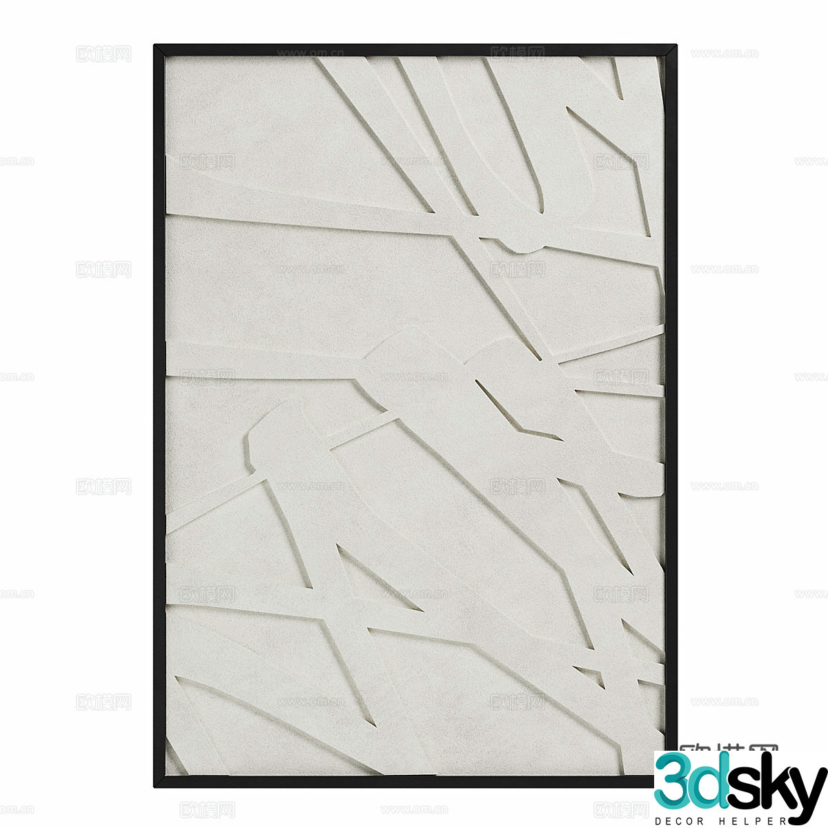 New Chinese style hanging painting 3D model