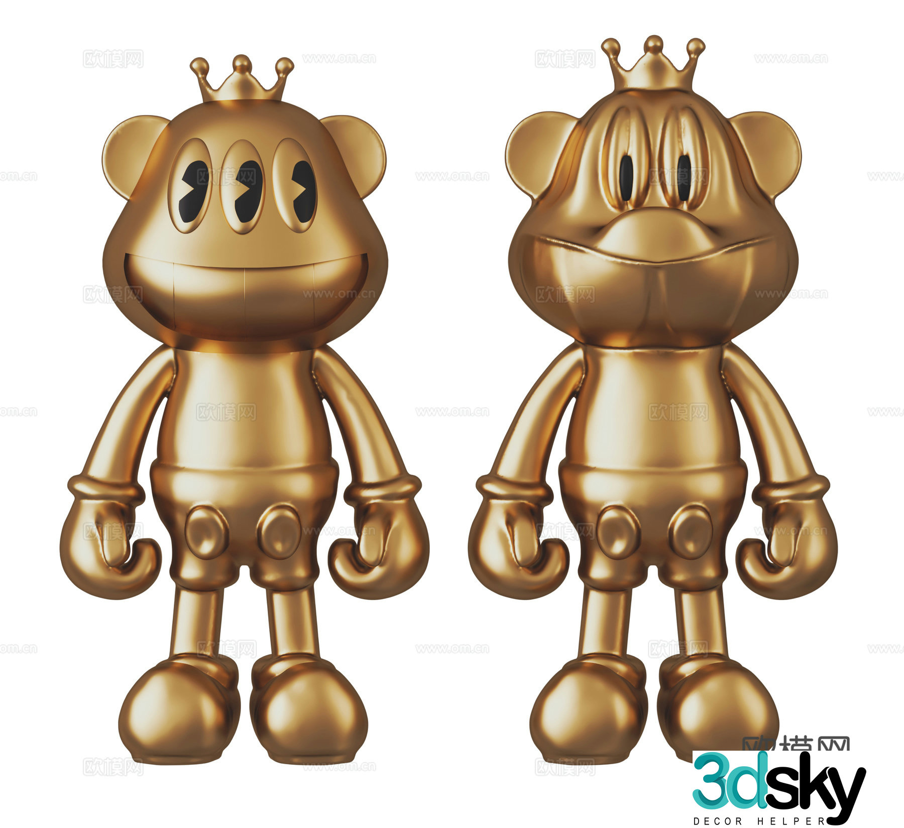 Modern trendy toy doll 3d model