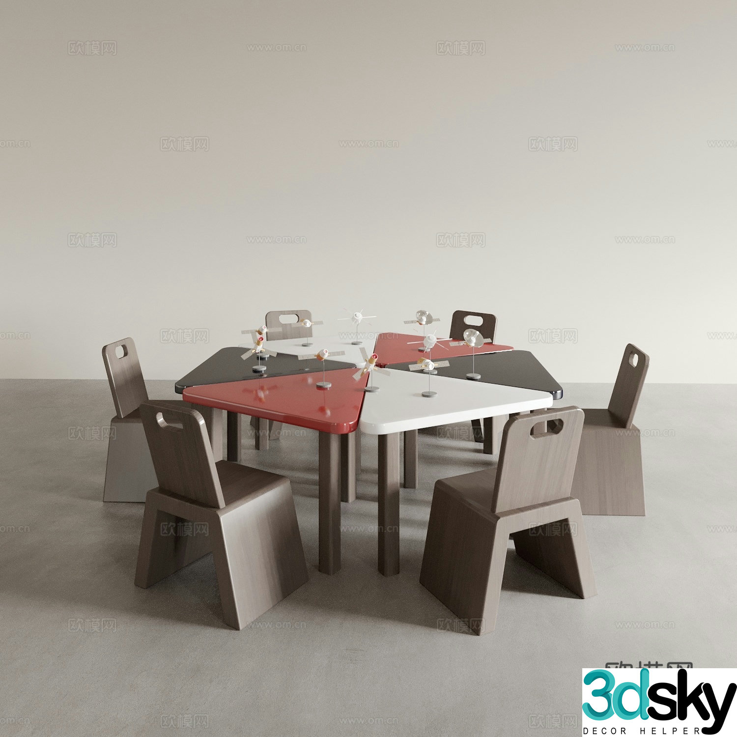 Dining table and chairs living and dining table and chairs dining table and chairs wine table and chairs table and chair combination 3D model