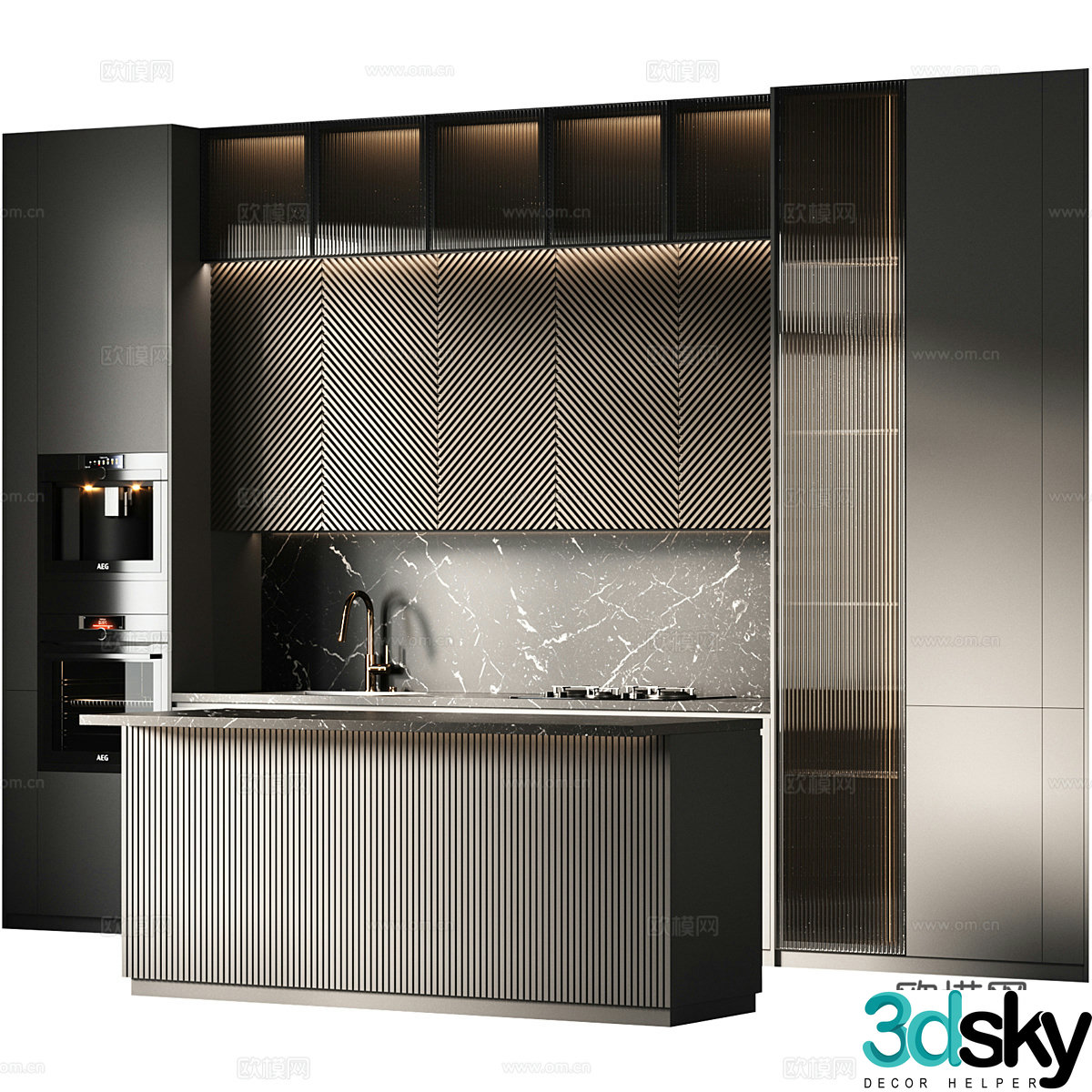 Modern minimalist cabinet 3d model