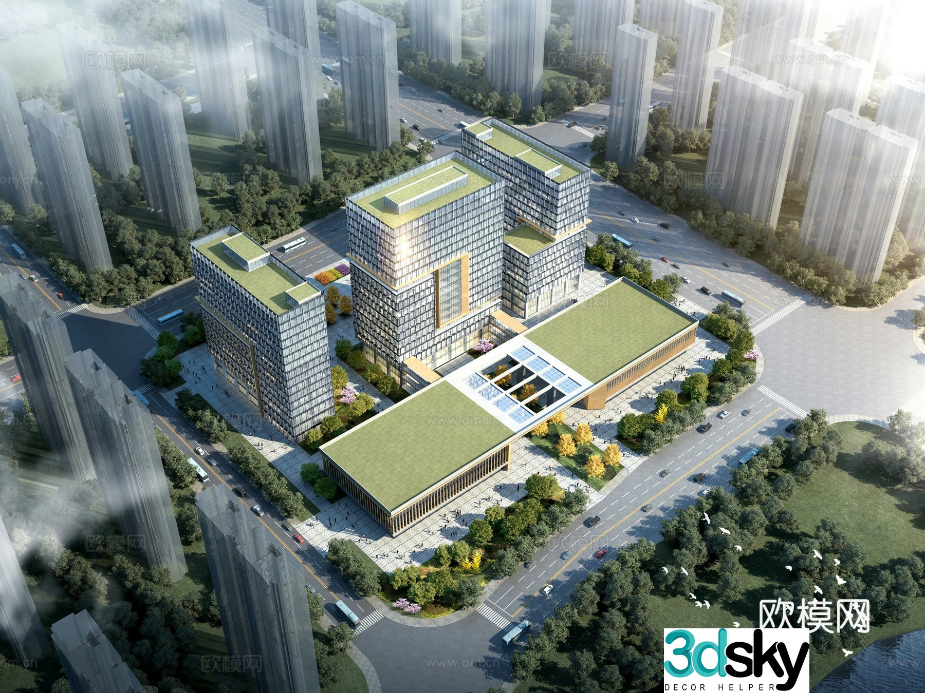 Xinhua News Agency office building 3D model
