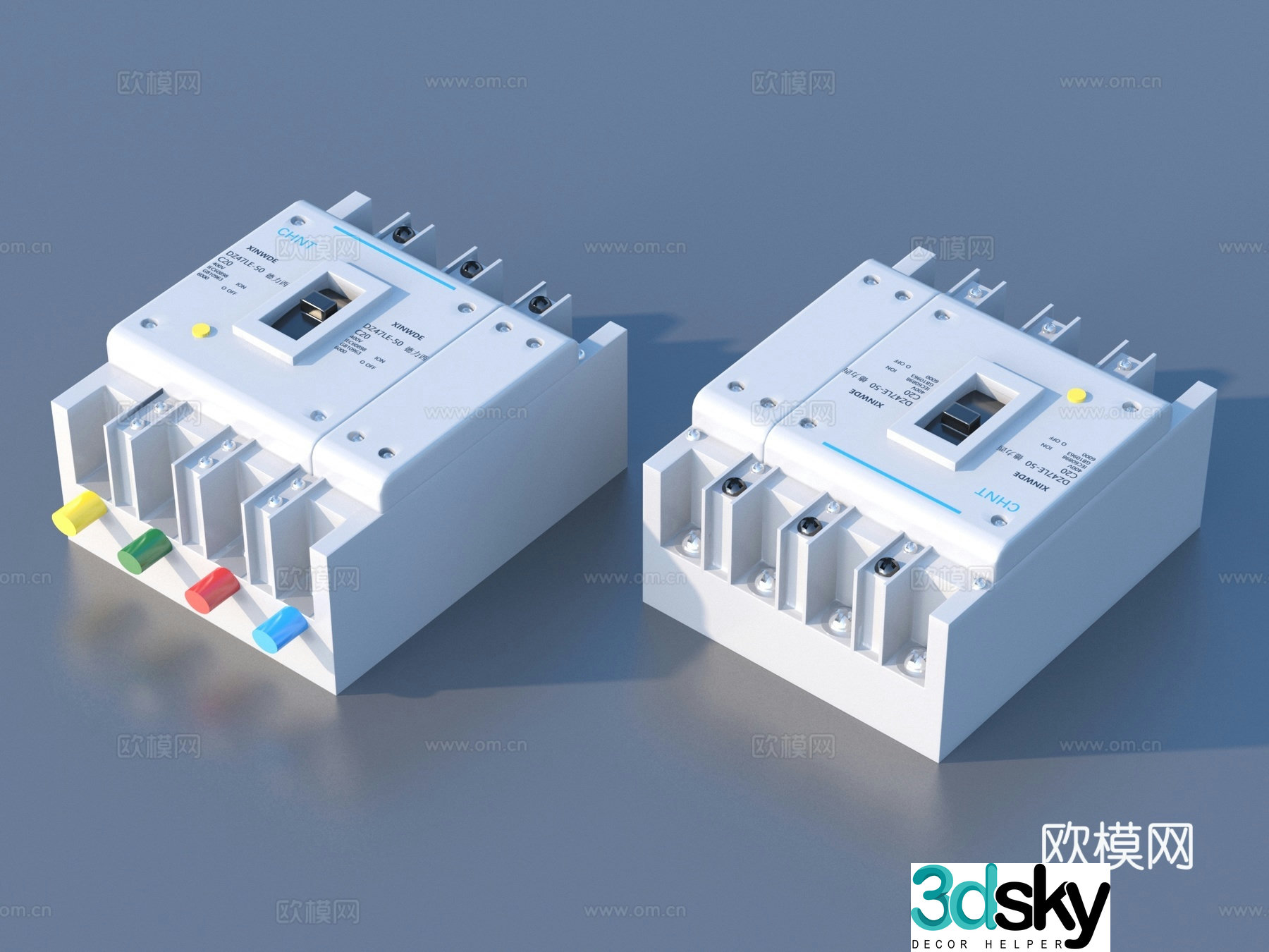 Circuit breaker leakage protection switch air switch 3d model