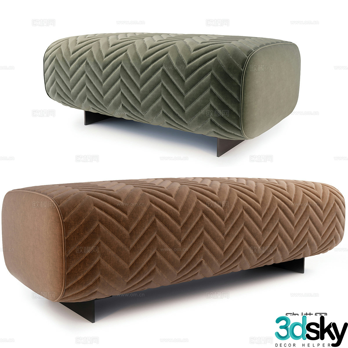 Casual sofa combination 3D model