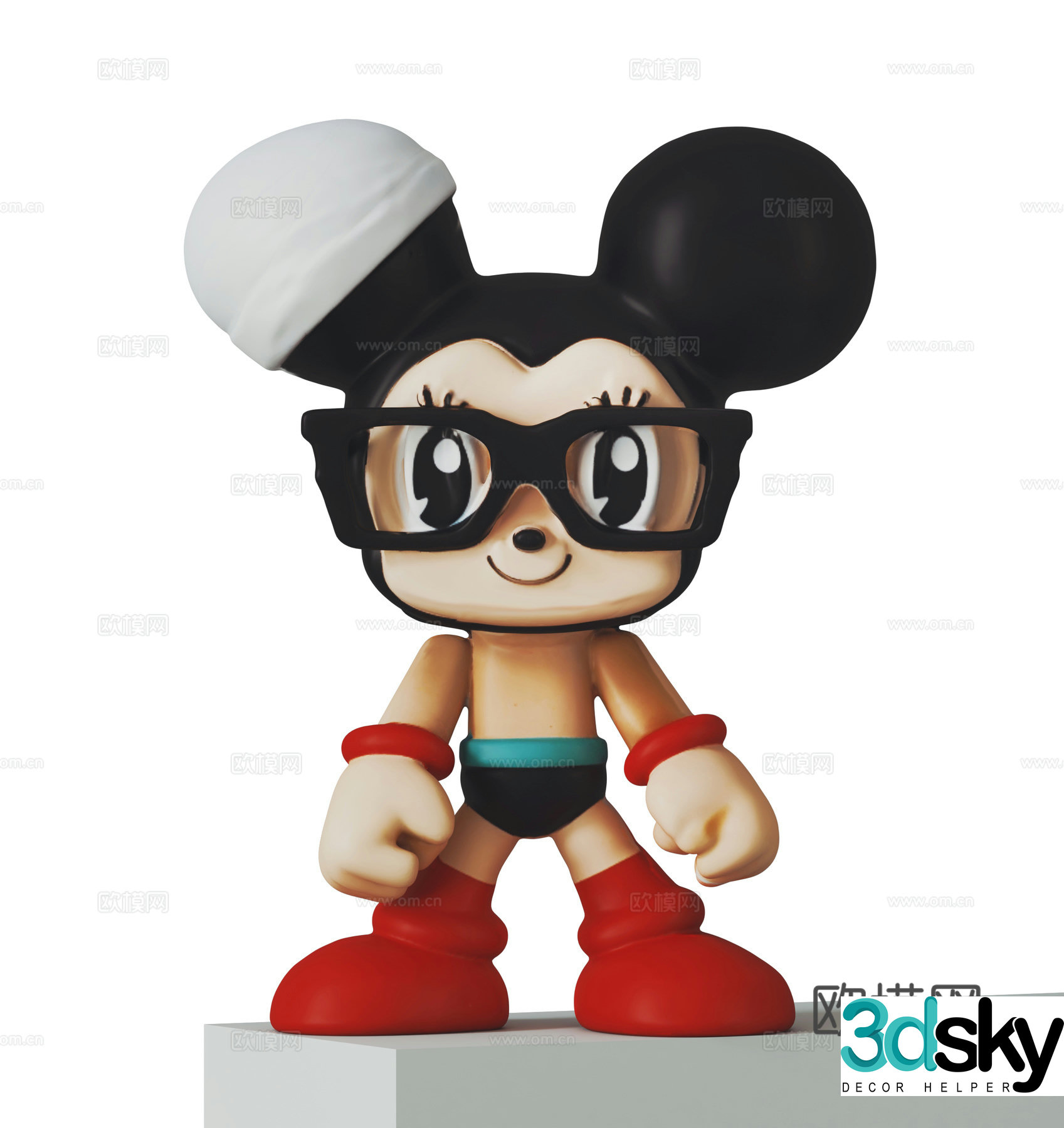Modern trendy toy doll 3d model