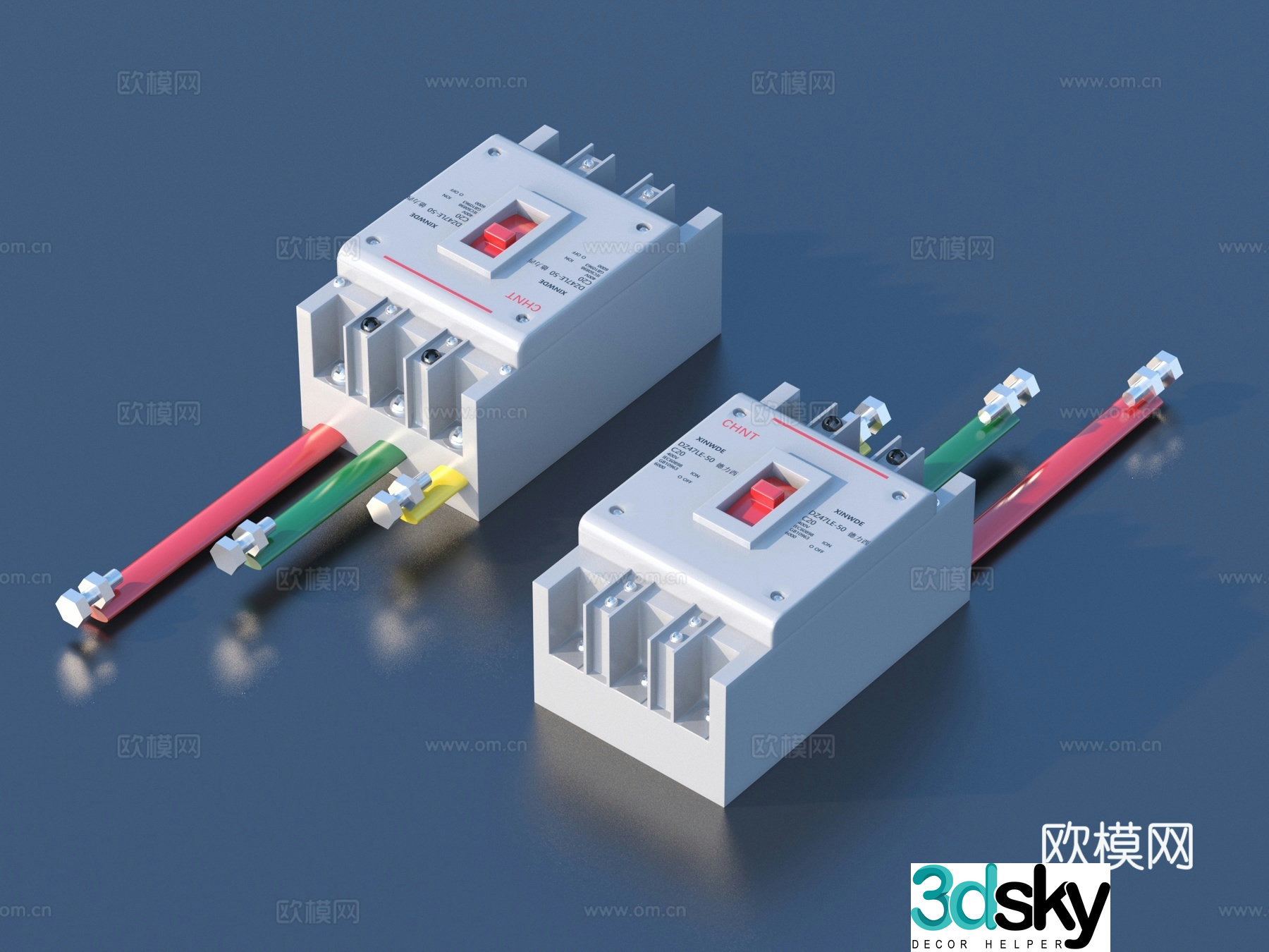 Router leakage protection switch air switch 3D model