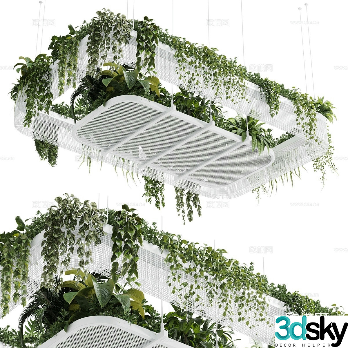Machine hanging plant decoration 3d model