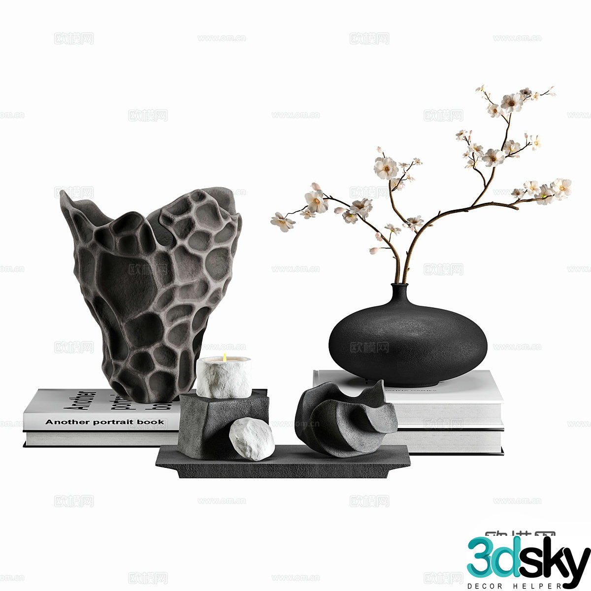 New Chinese jewelry ornament combination 3D model
