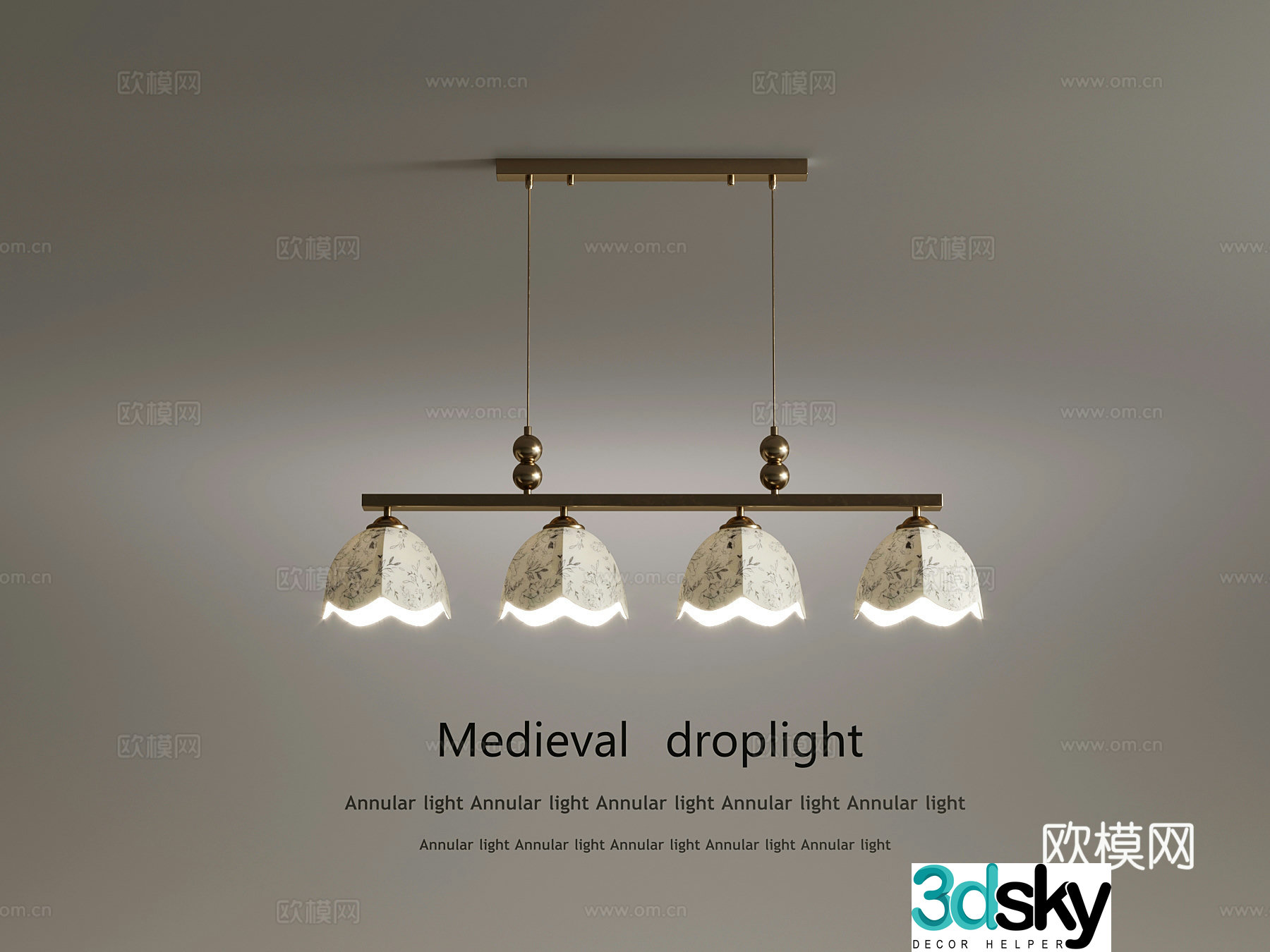 French retro style chandeliers decorative chandeliers restaurant chandeliers 3d model