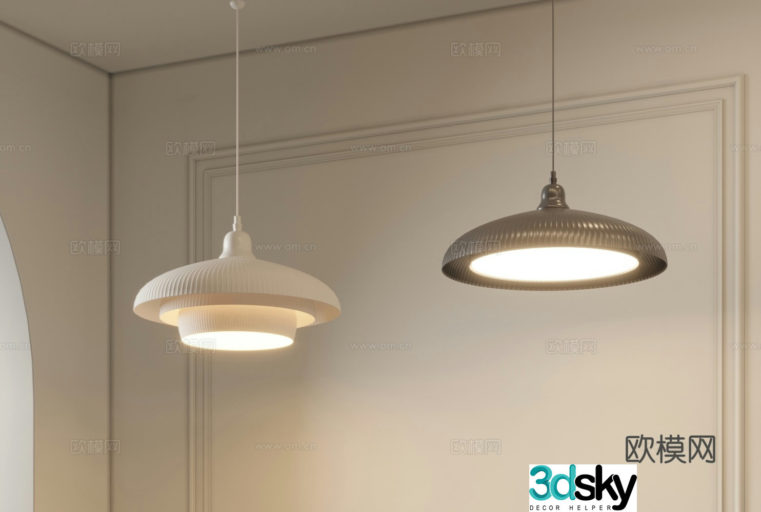 Modern Chandelier Decorative Light 3D Model