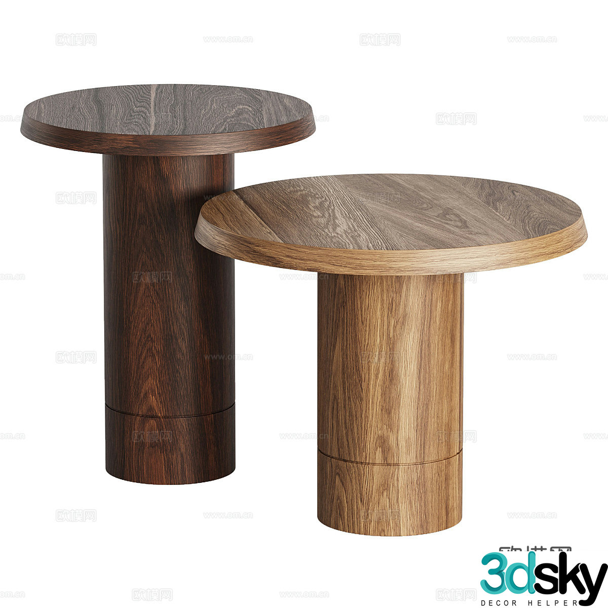 New Chinese style side several round several 3D model