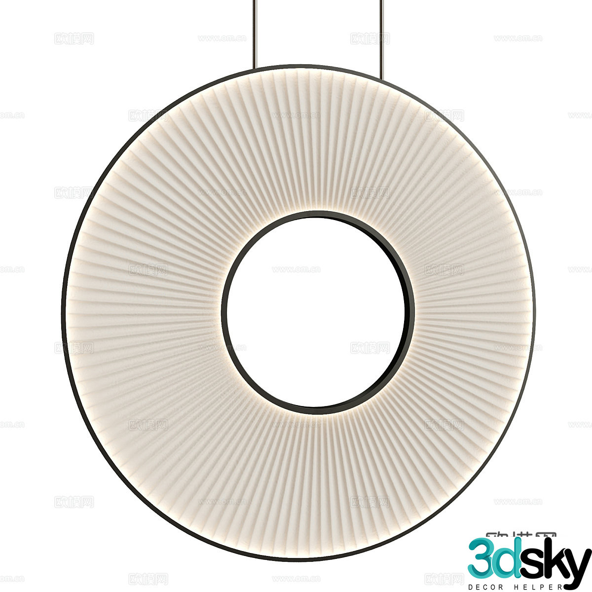 New Chinese style decorative chandelier 3D model