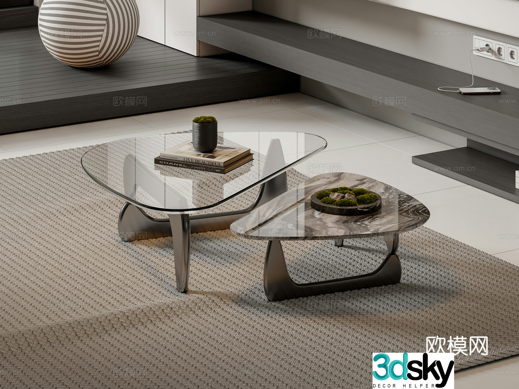 Modern coffee table 3d model