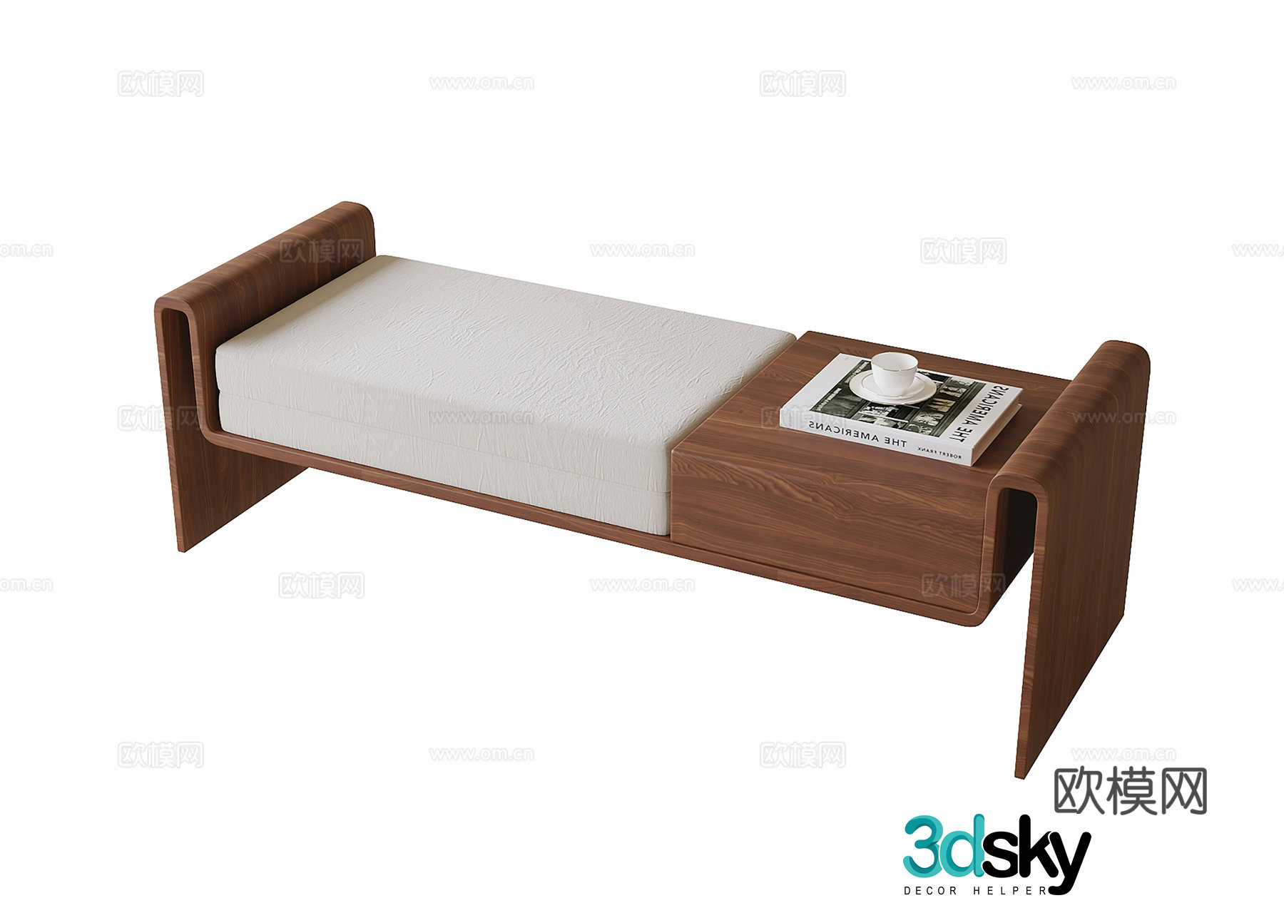 New Chinese style bedside stool sofa stool shoe changing stool bench 3D model