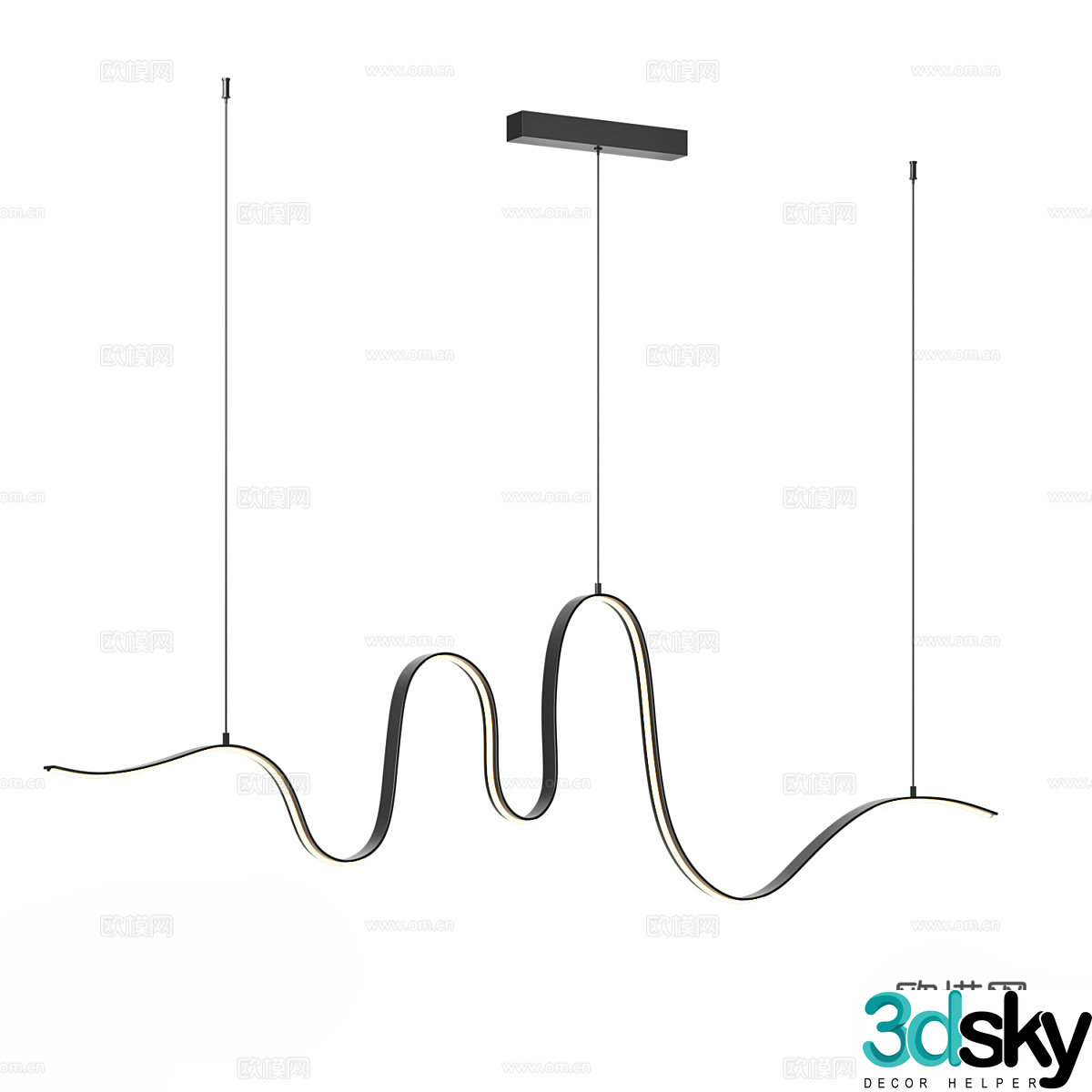 Modern decorative chandeliers 3d model