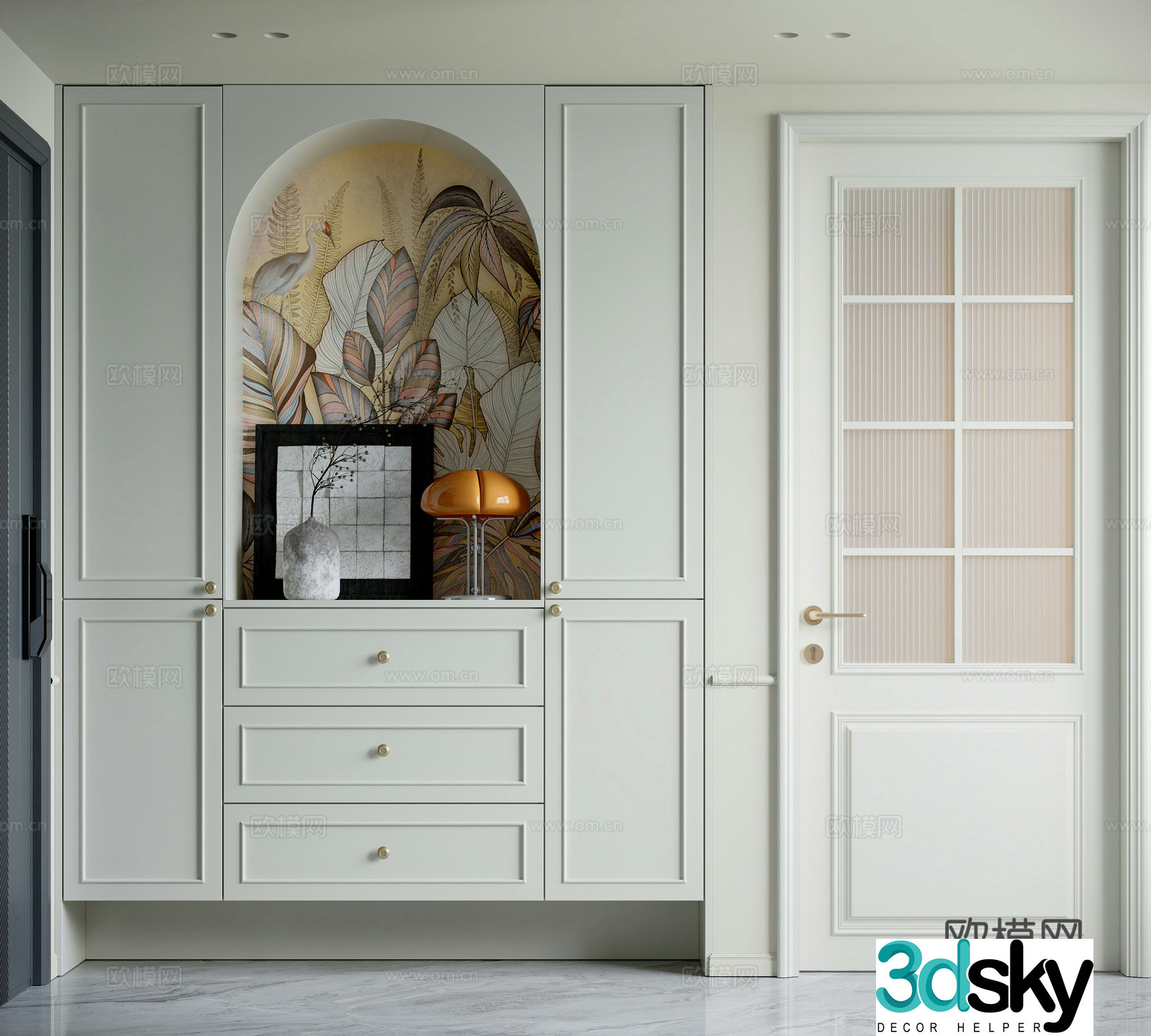 European style entrance 3D model
