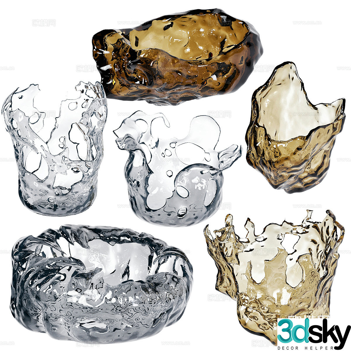 New Chinese glassware 3D model