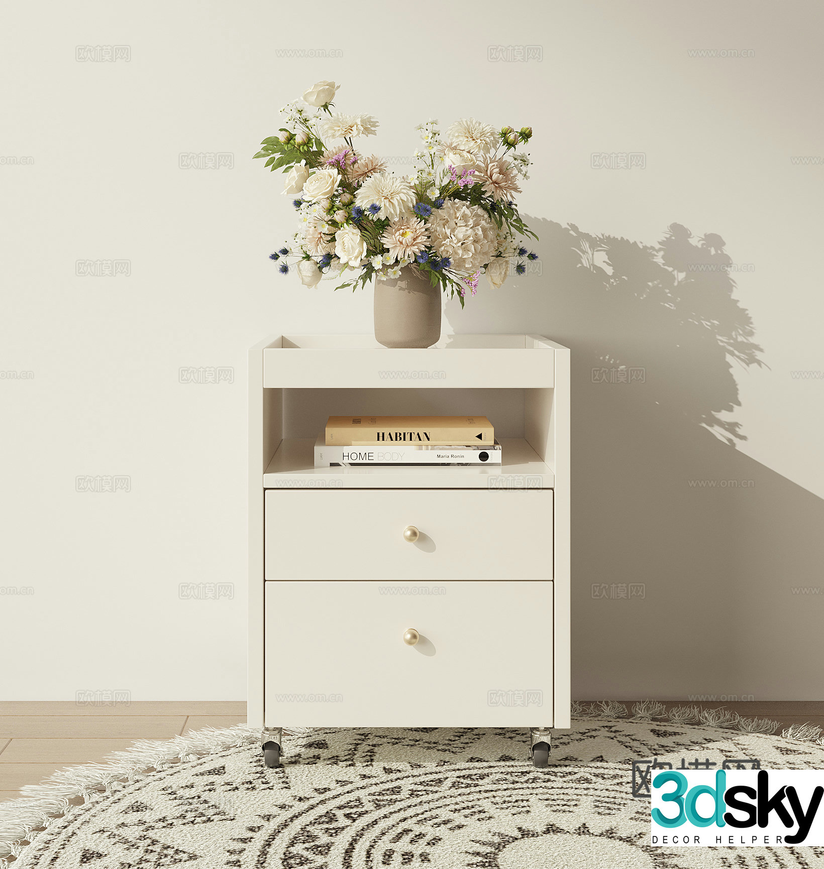 Bedside table 3d model