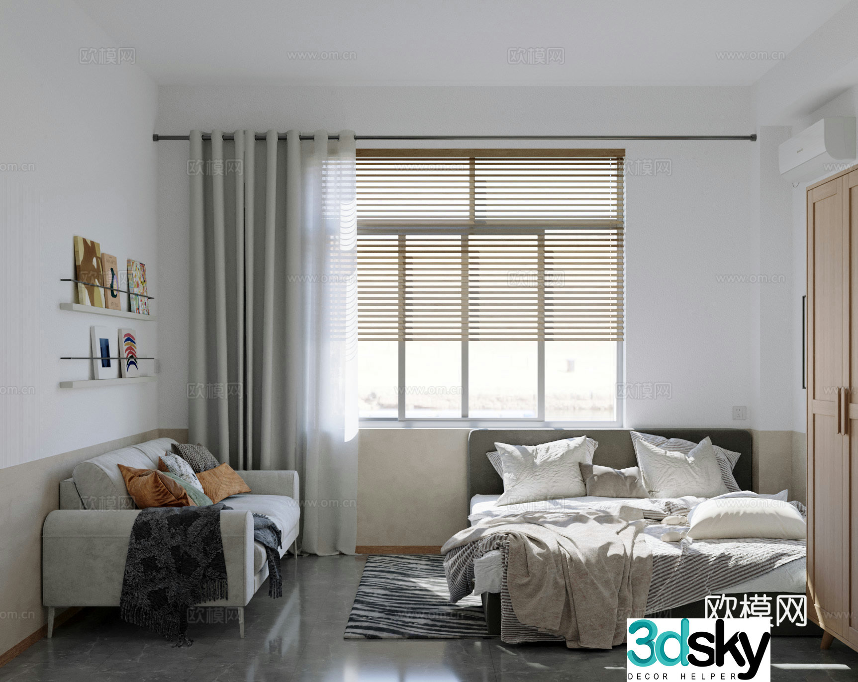 Modern bedroom 3d model