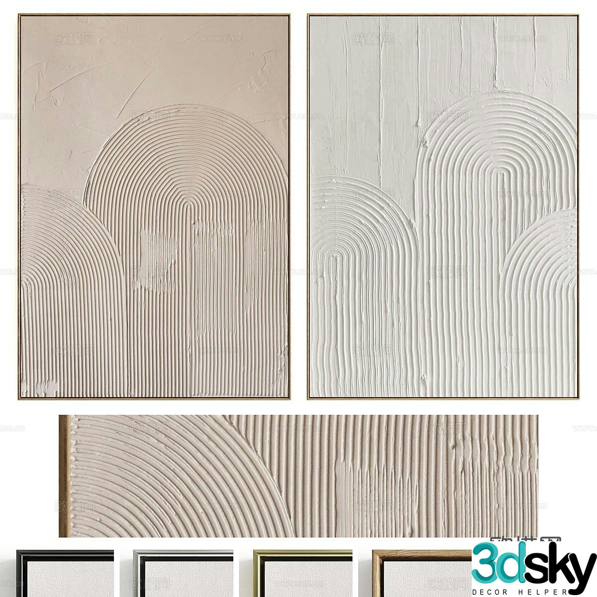 New Chinese style hanging painting 3D model