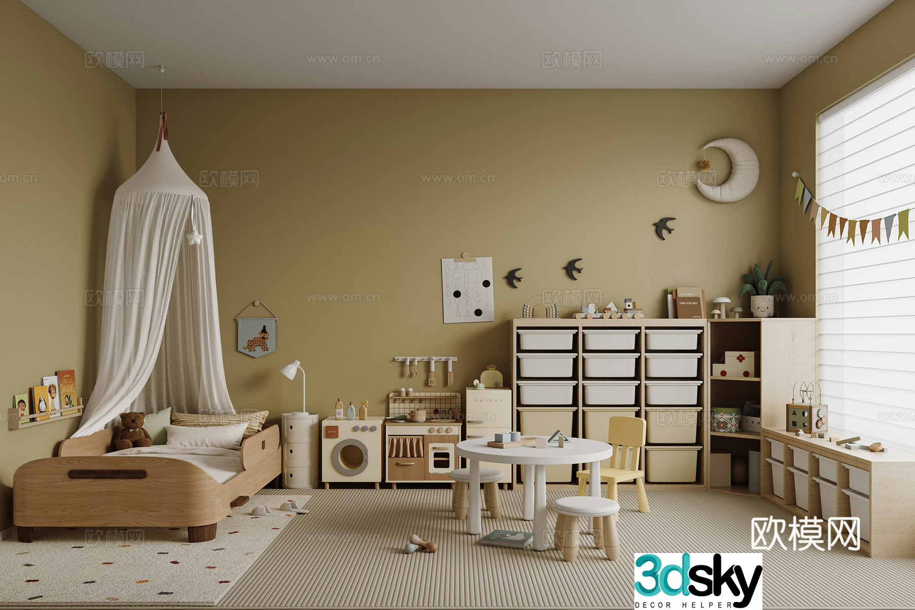 Montessori Children’s Room Children’s Room Children’s Toy Room 3D Model