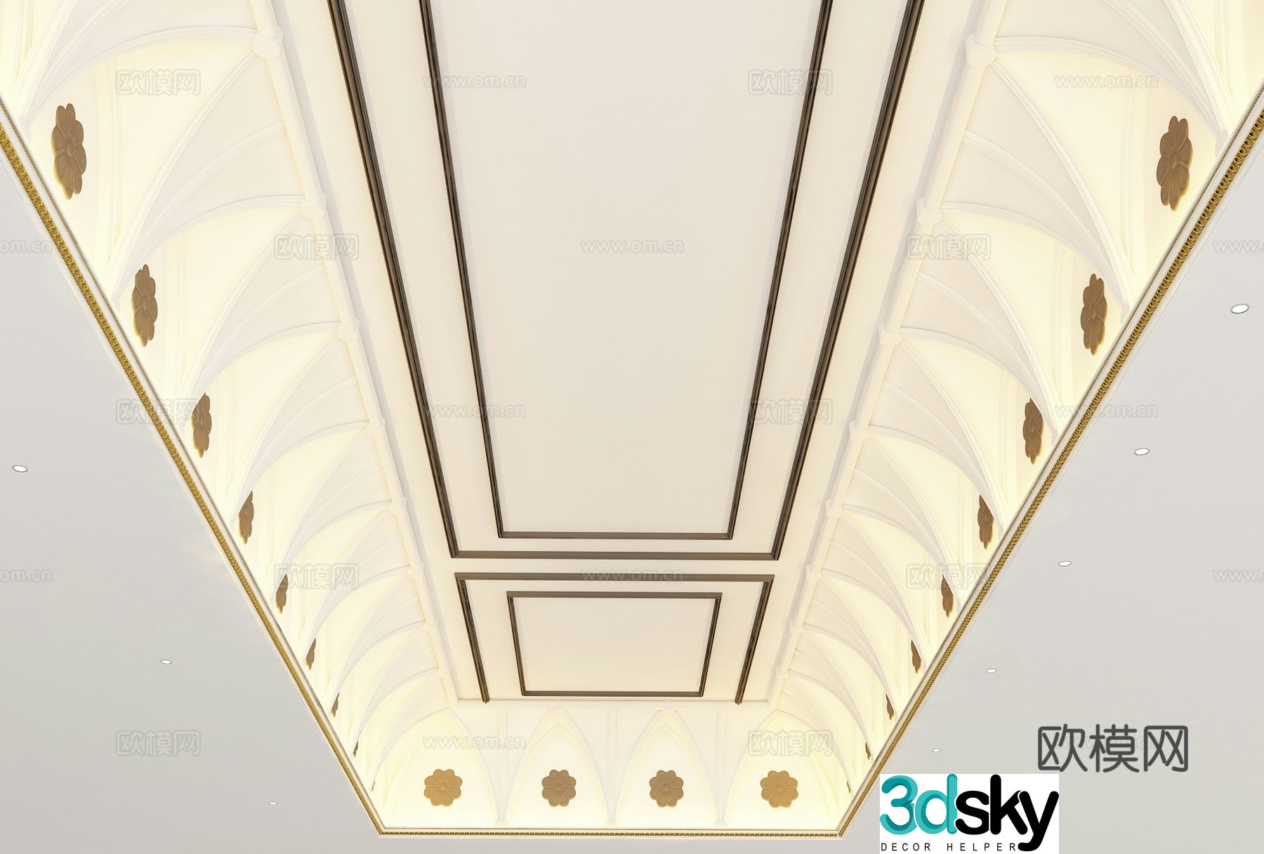 European style ceiling 3D model