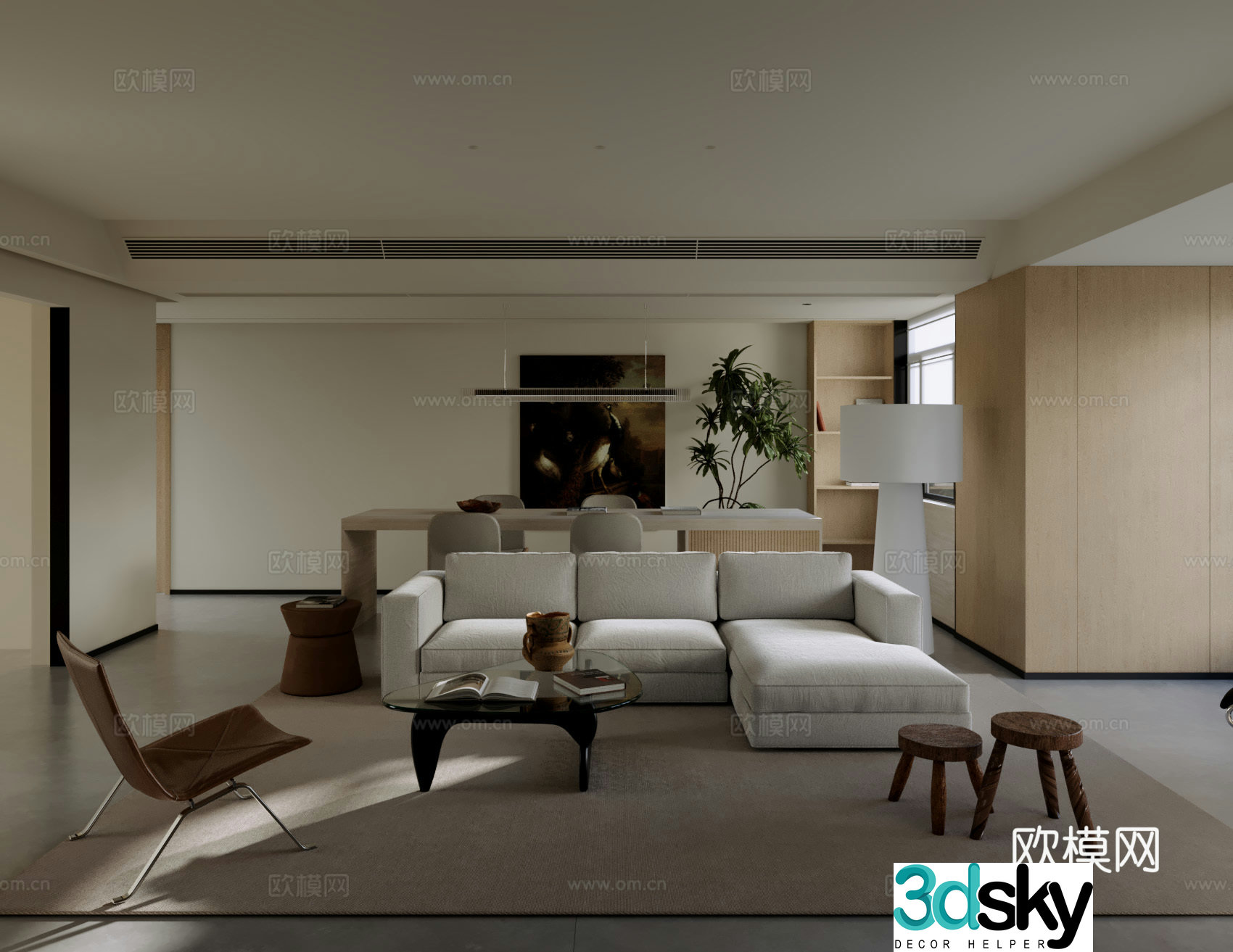 Modern medieval style restaurant 3d model
