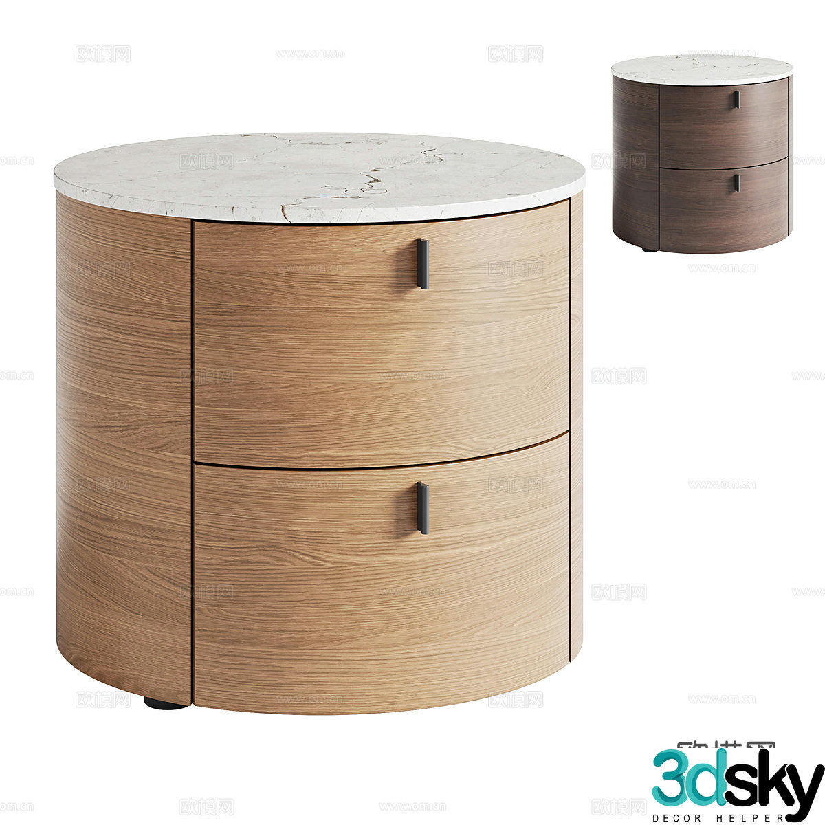 New Chinese style bedside table 3d model