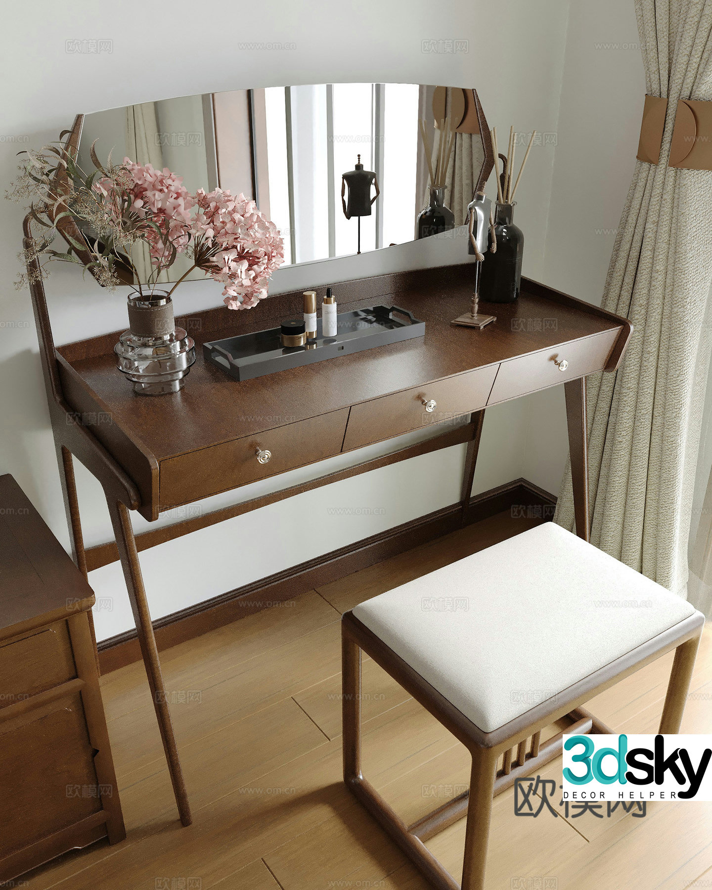 New Chinese dressing table 3D model