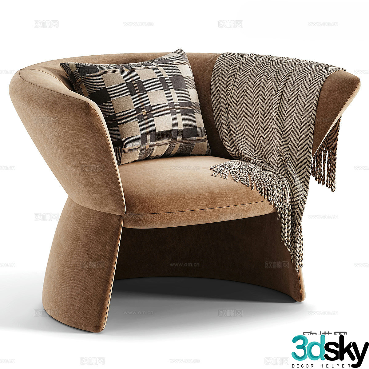 New Chinese style leisure chair 3d model