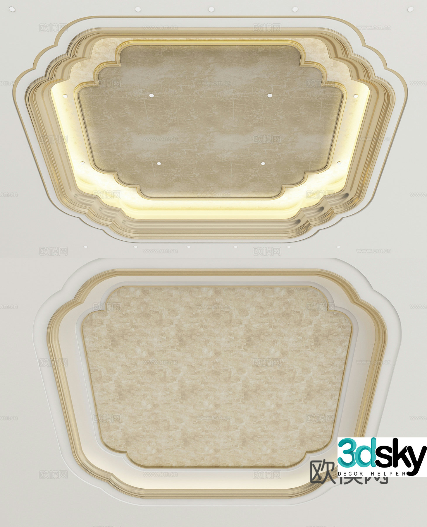 European style ceiling 3D model