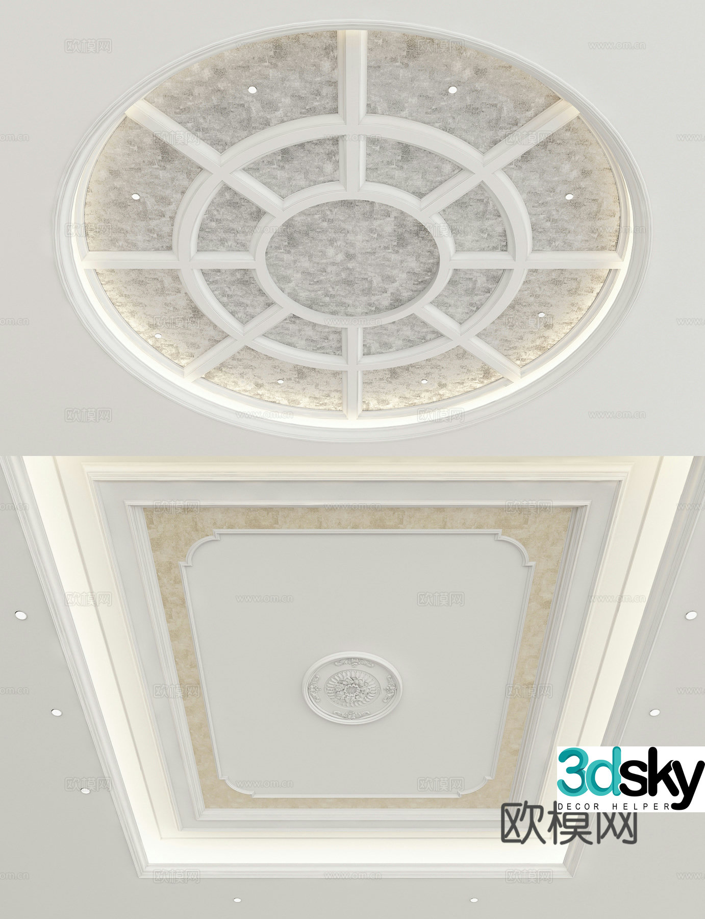 European style ceiling 3D model