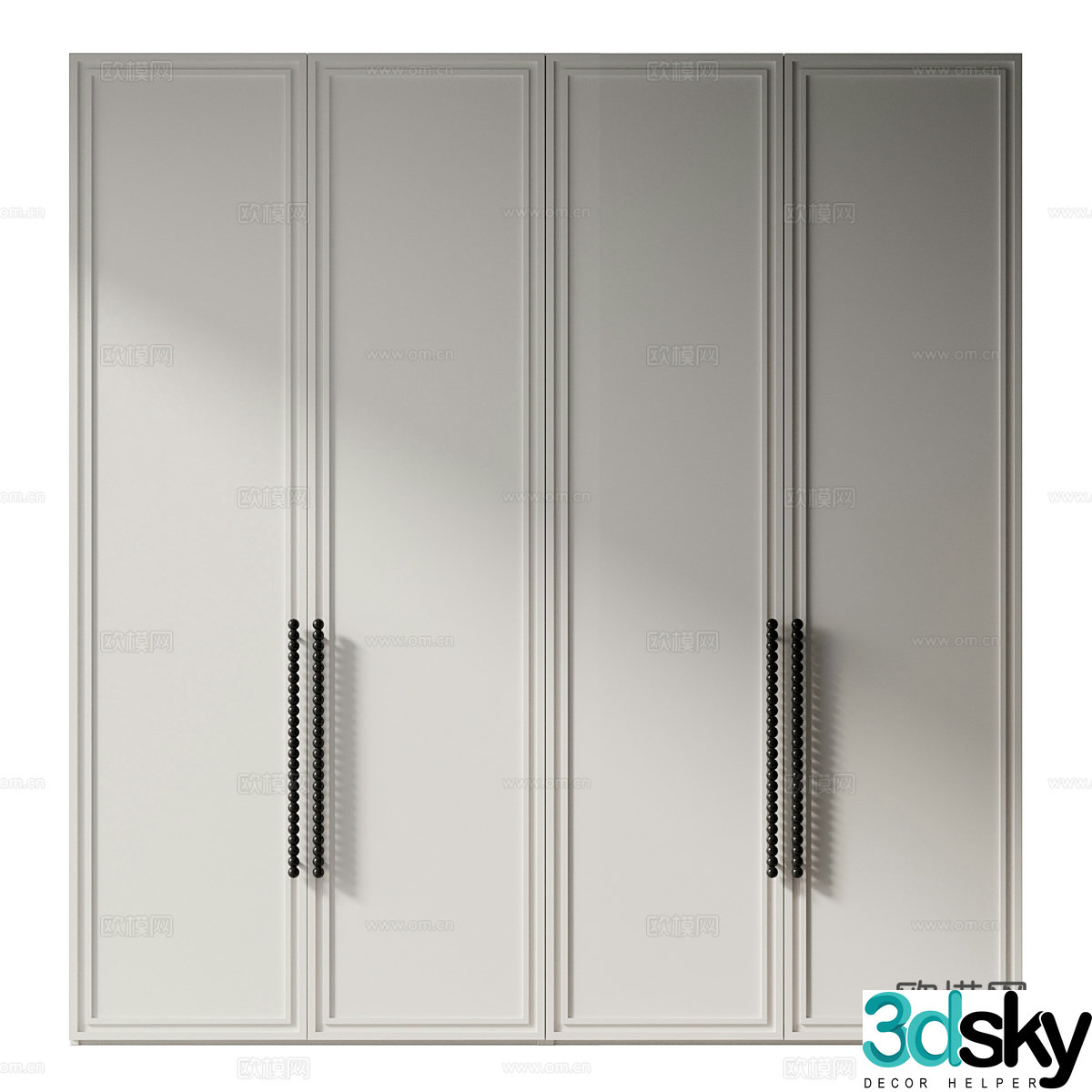 New Chinese style wardrobe 3D model