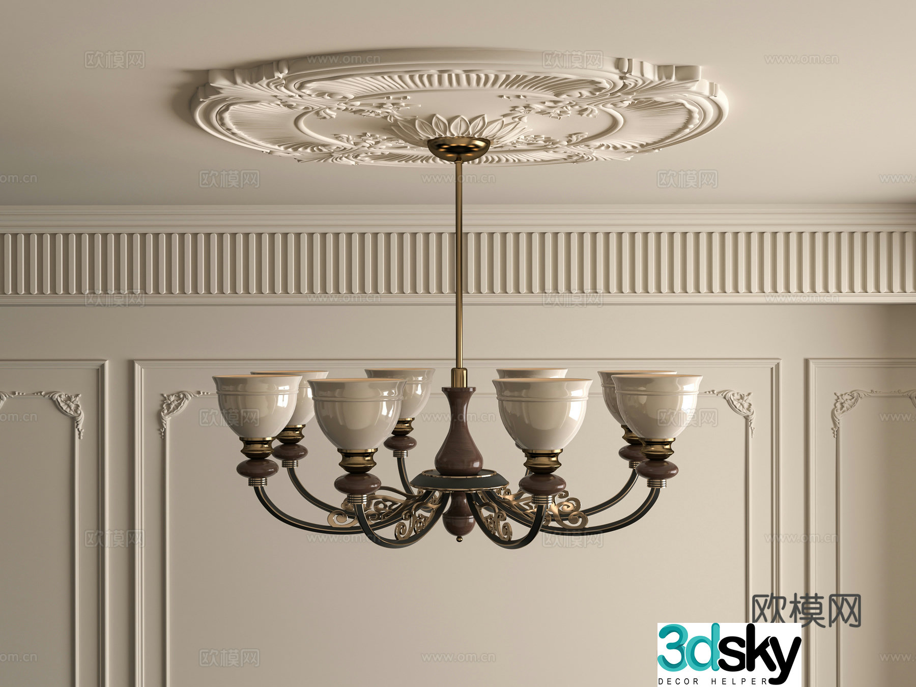 American chandelier 3d model