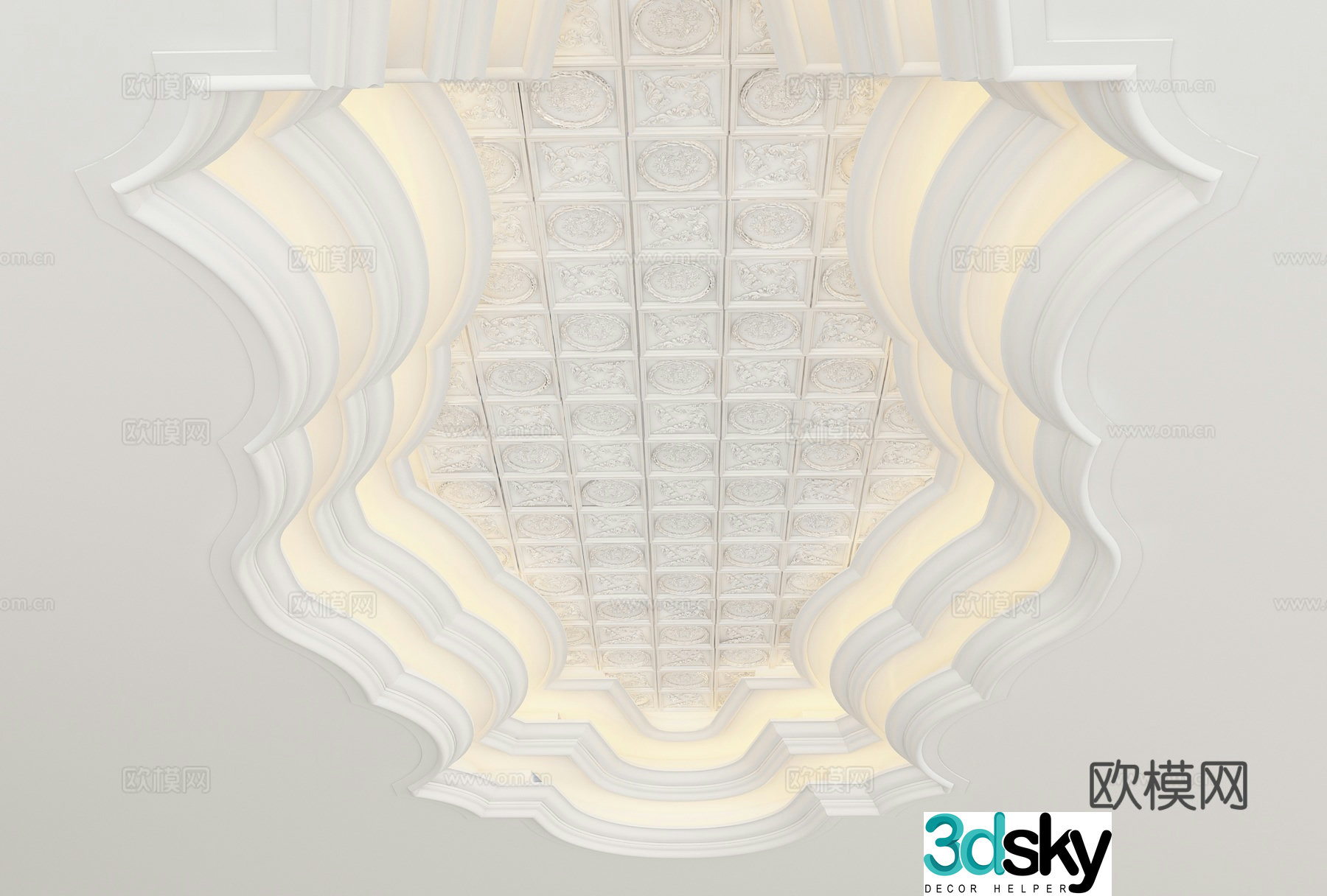 European style ceiling 3D model