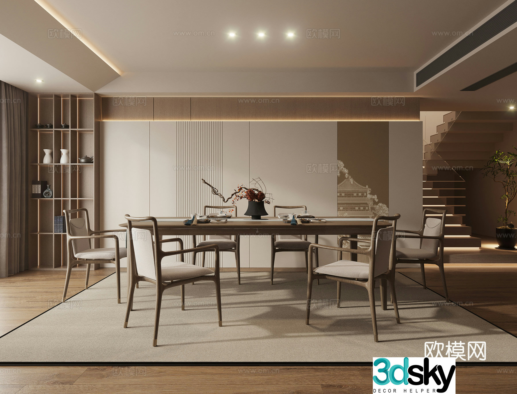 New Chinese restaurant 3D model