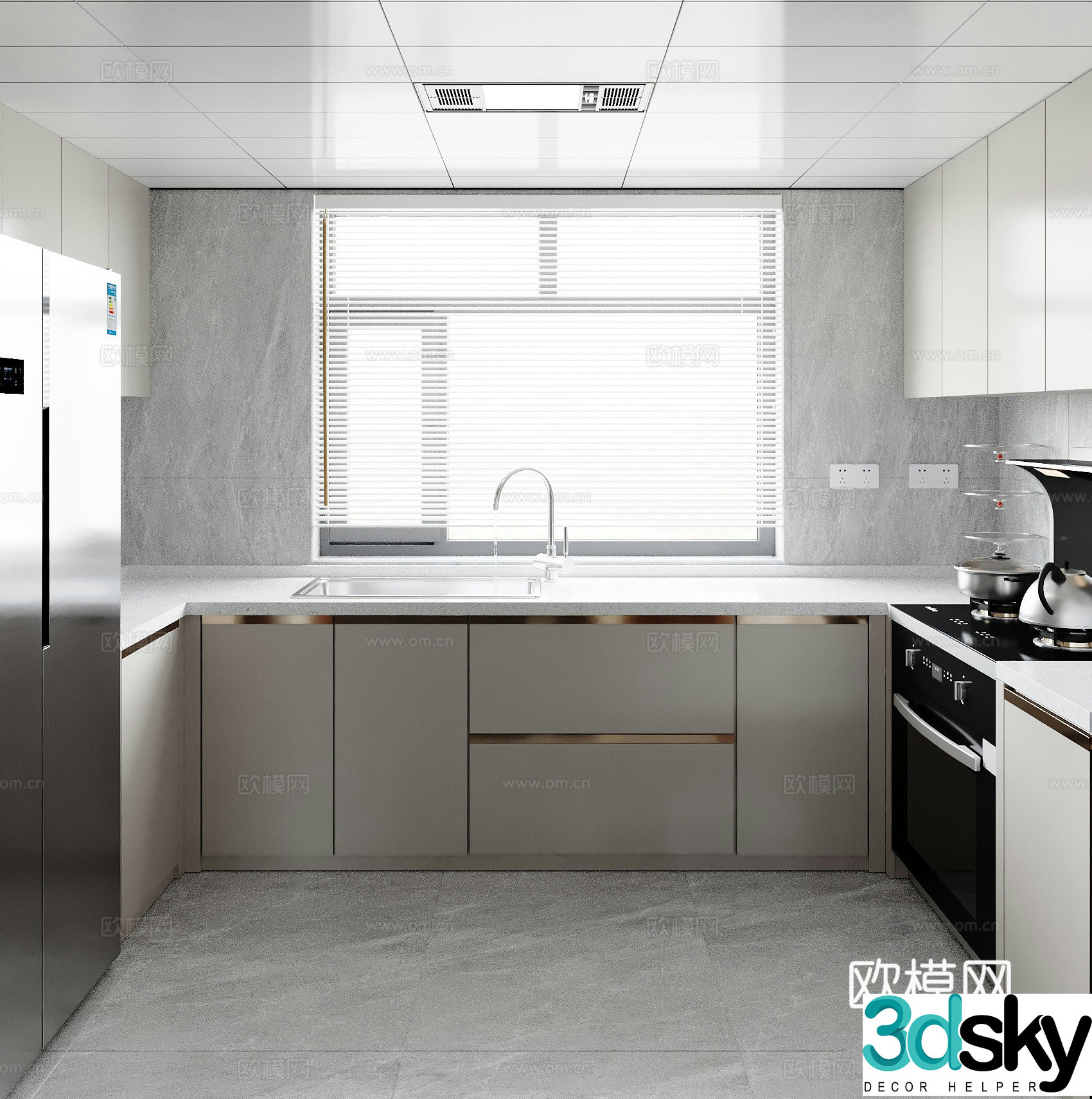 Modern kitchen 3d model