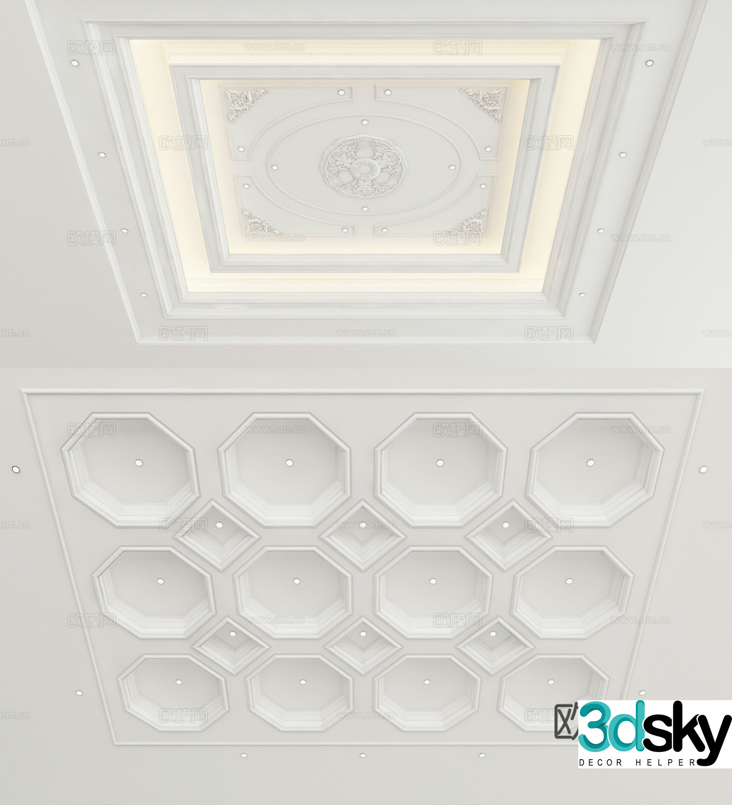 European style ceiling 3D model