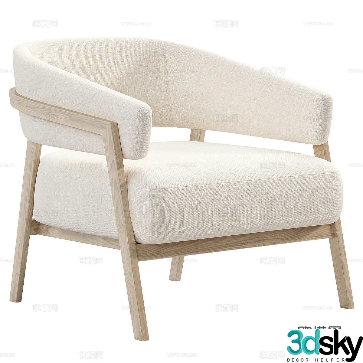 New Chinese sofa chair armchair 3d model