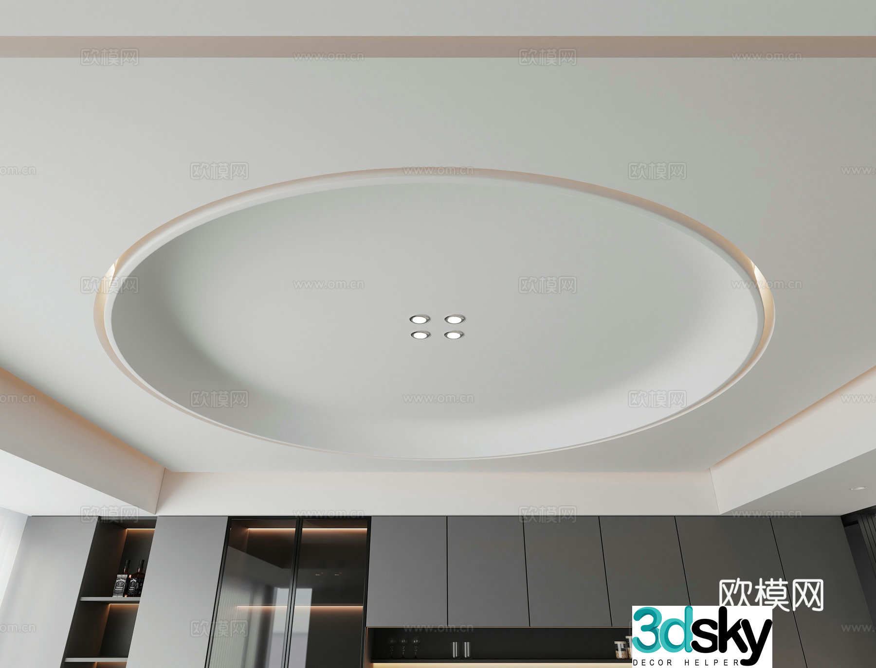 Modern ceiling ceiling ceiling round ceiling 3d model