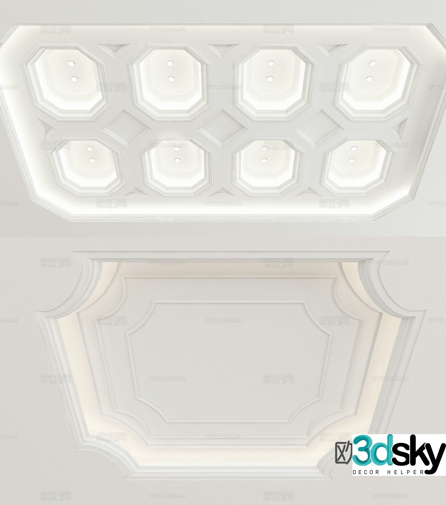 European style ceiling 3D model