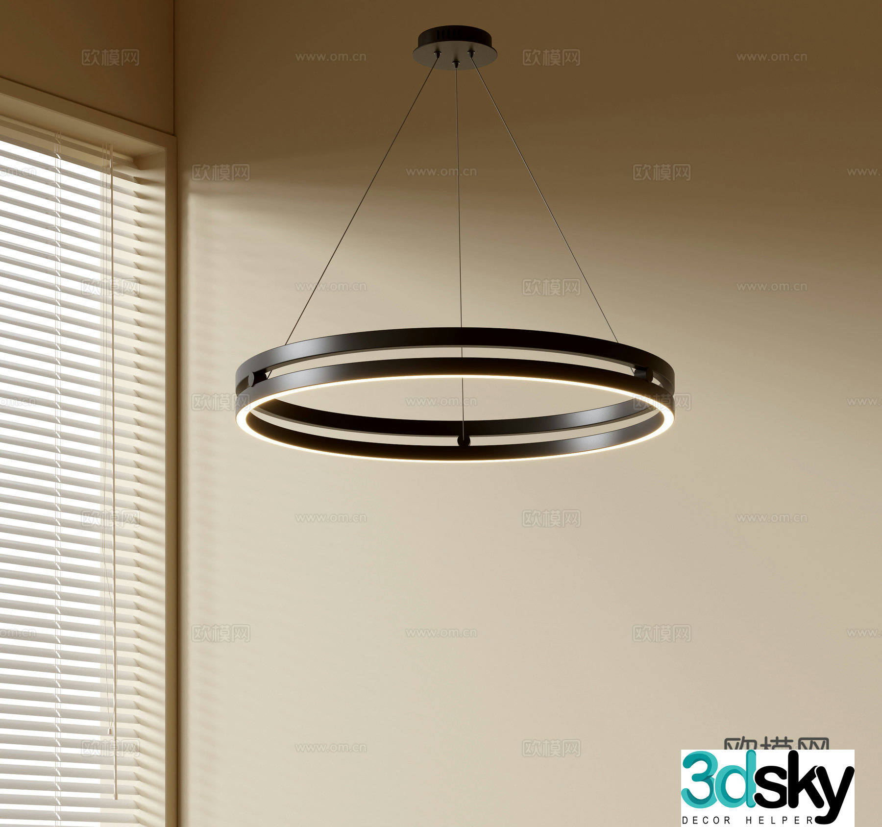 Modern simple chandeliers Nordic style chandeliers Mediterranean style chandeliers Study lamp combination Restaurant lamp 3D model