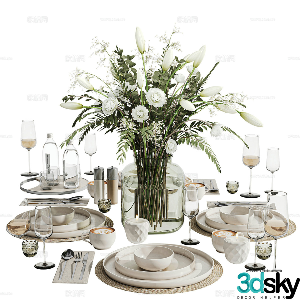 New Chinese tableware 3d model